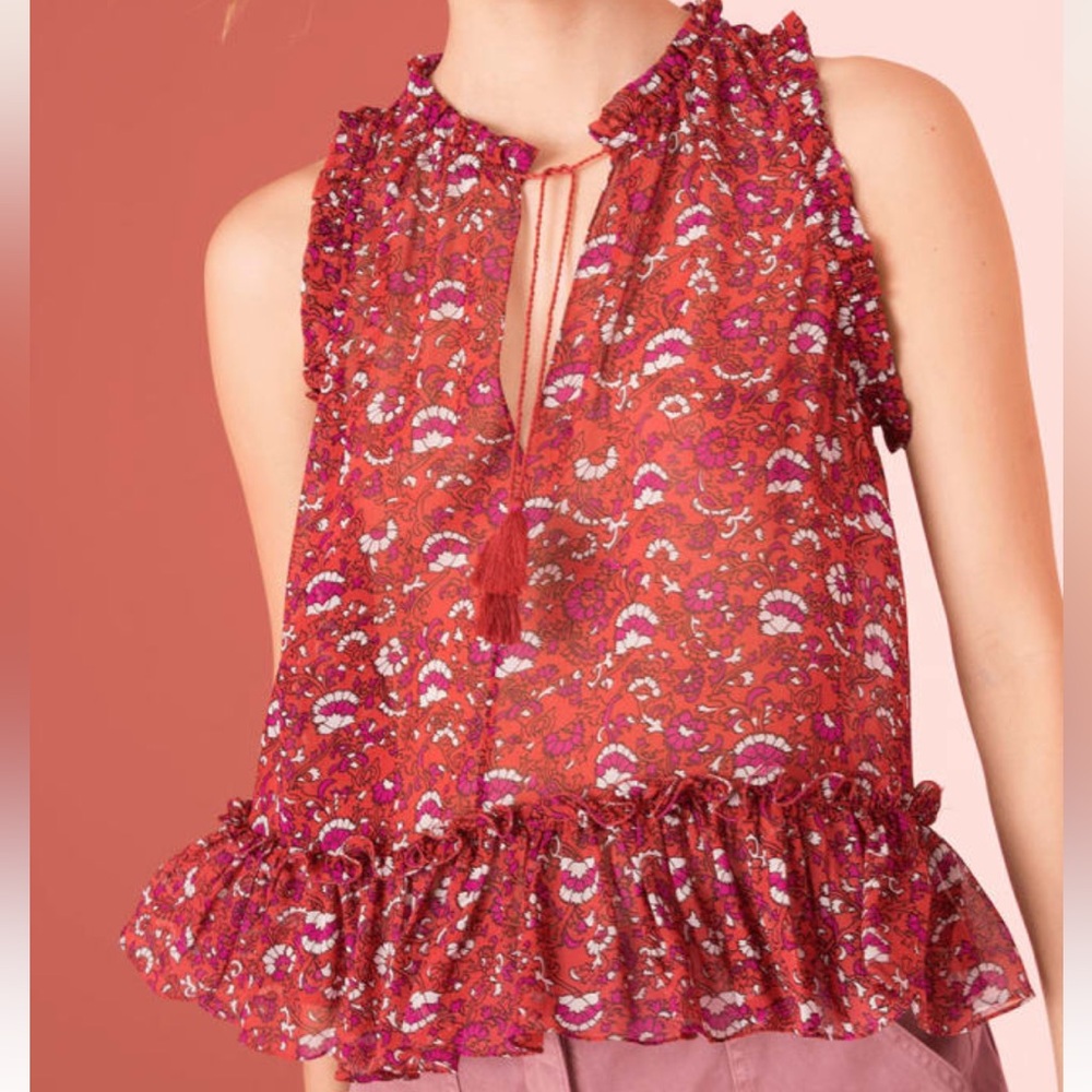 Ulla Johnson Cecile shirt, Ruby Red